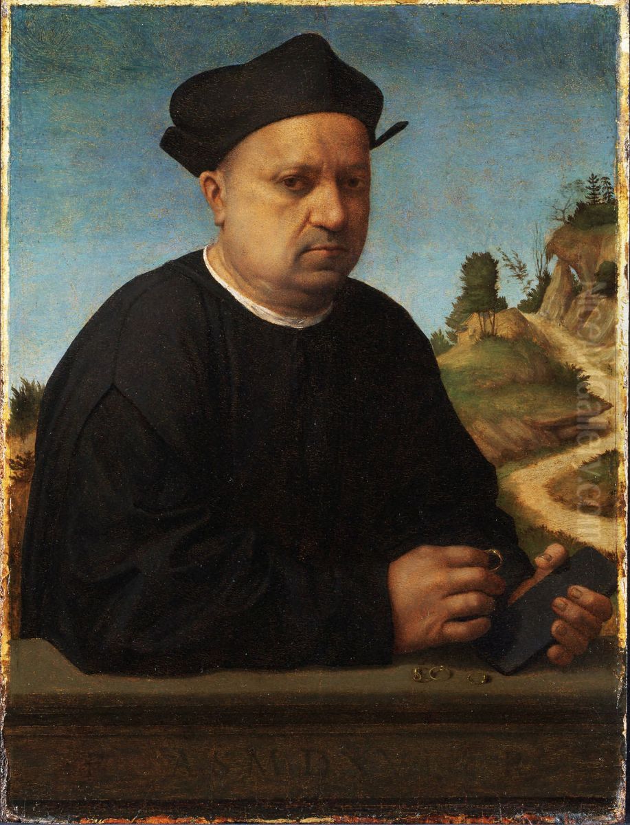 Portrait of a Jeweler Oil Painting by Francesco Franciabigio
