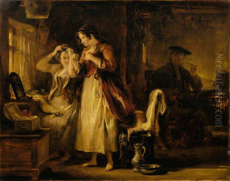 The Cottage Toilet Oil Painting by David Wilkie