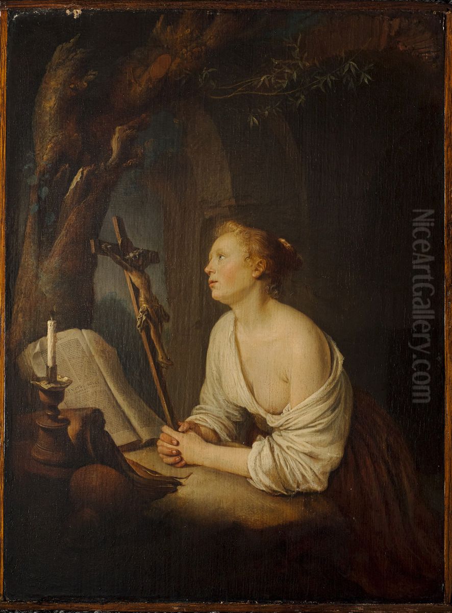 The Penitent Magdalen Oil Painting by Gerrit Dou