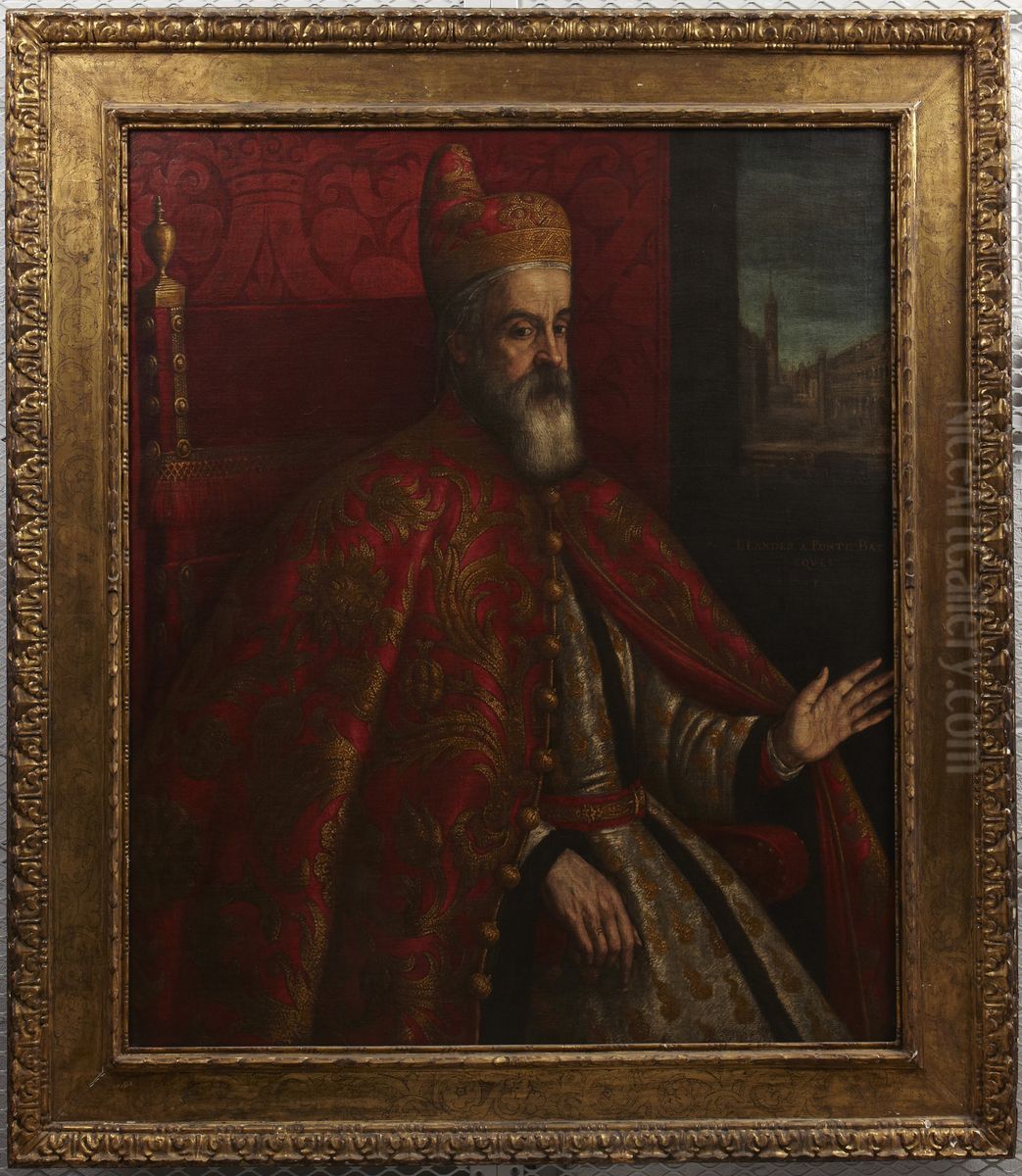 Doge Marino Grimani Oil Painting by Leandro Bassano