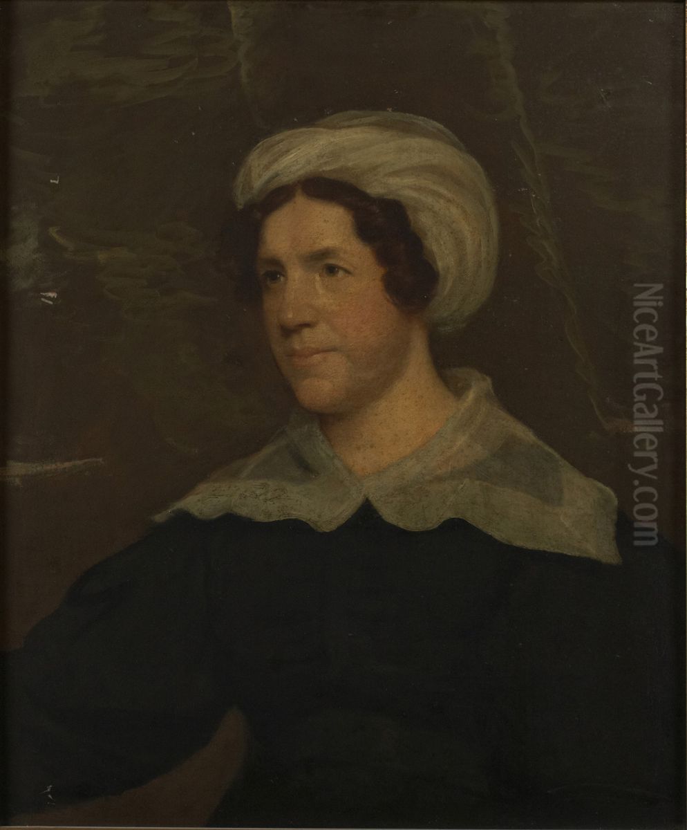 Portrait of Elizabeth Jarvis (the artist's sister) Oil Painting by John Wesley Jarvis
