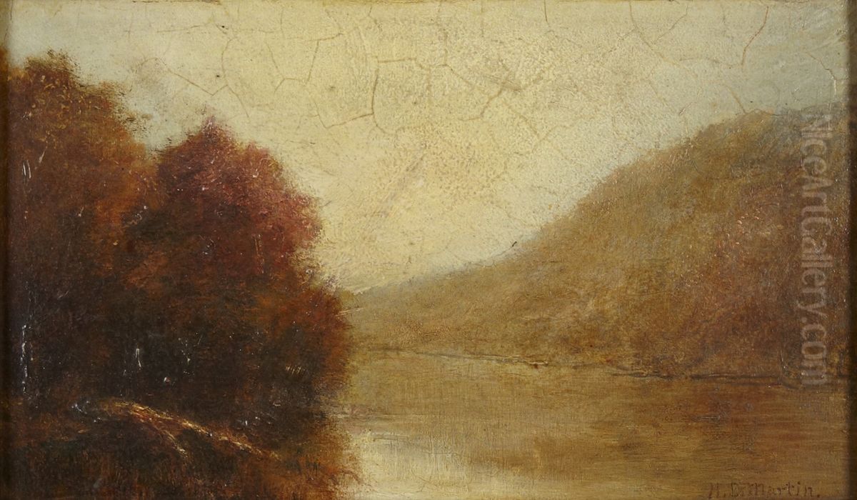 River Scene, Autumn Oil Painting by Homer Dodge Martin