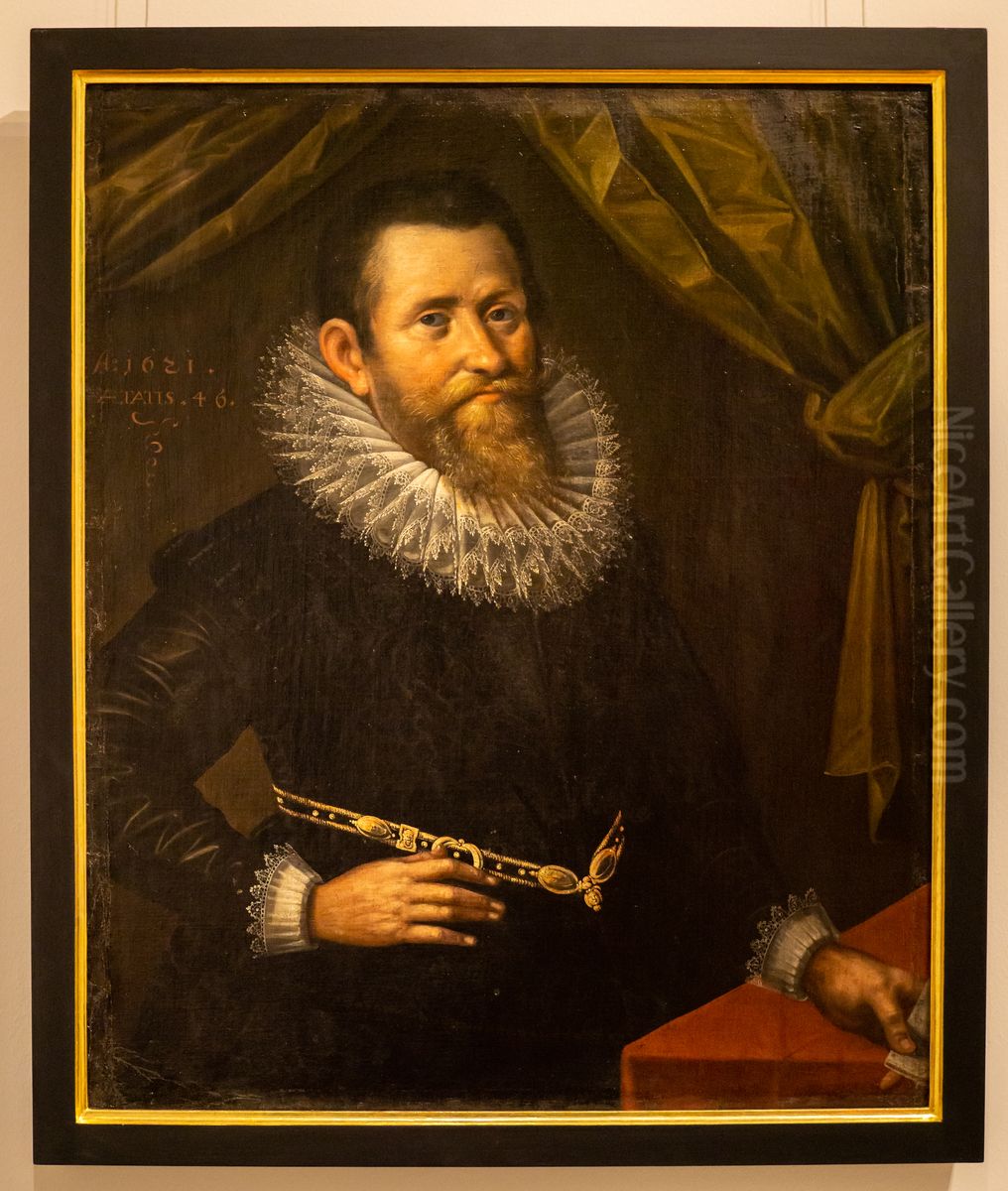 Burgermeister Dr. Heinrich Frie-Vendt (1582 -1632) Oil Painting by unknown