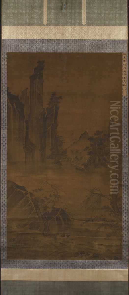 Plum Ridge and Distant Peaks (Meiling yaocen mei ling yao cen) Oil Painting by Ma Yuan