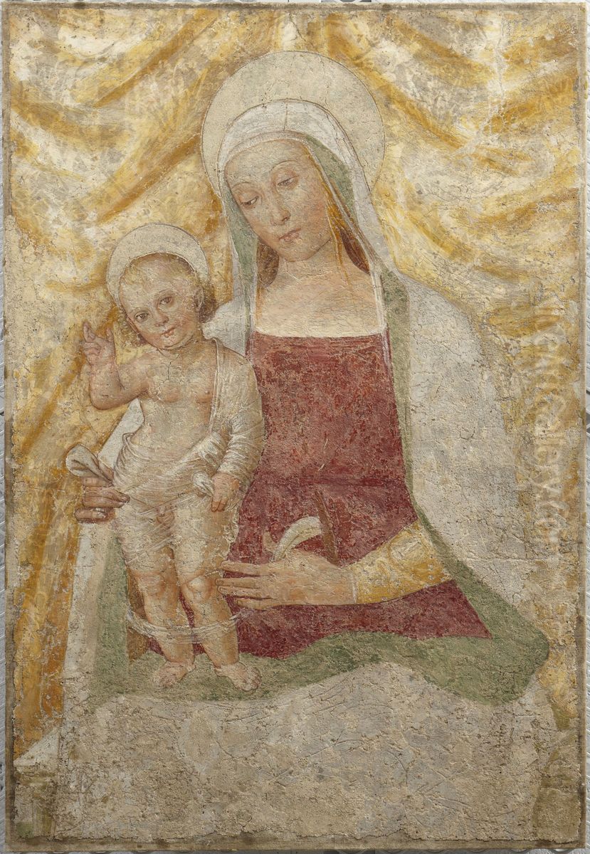 Madonna and Child Oil Painting by Tiberio d'Assisi