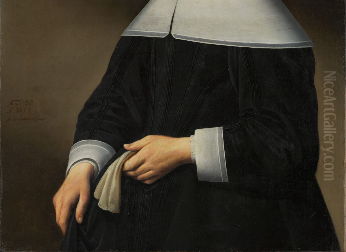 Portrait of a Lady Oil Painting by Anthonie Palamedesz.