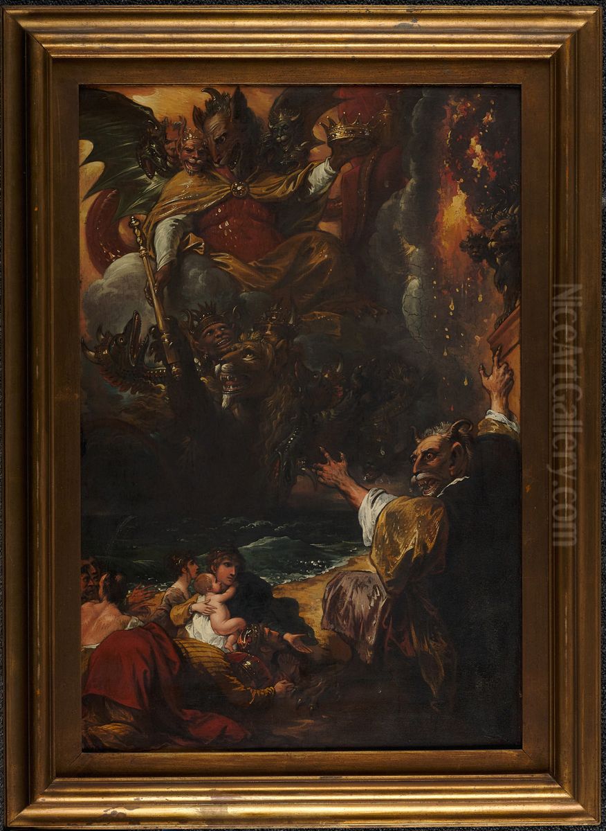 The Beast Riseth Out of the Sea Oil Painting by Benjamin West