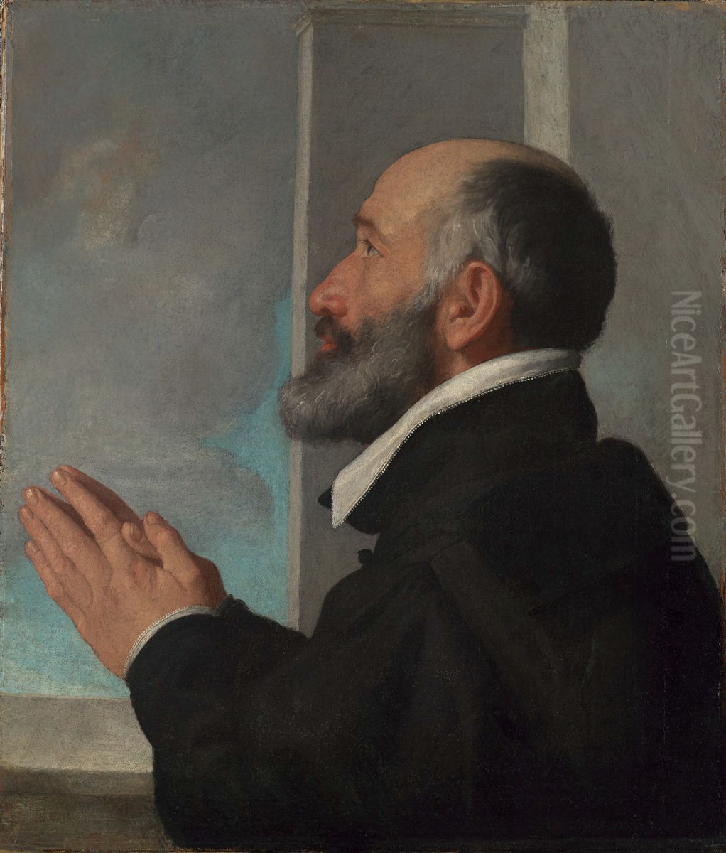 Portrait of a Donor Oil Painting by Giovanni Battista Moroni
