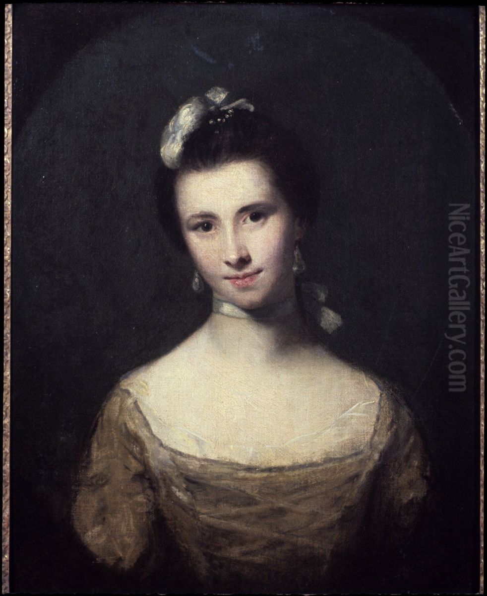 Miss Morris Oil Painting by Of Sir Joshua Reynolds