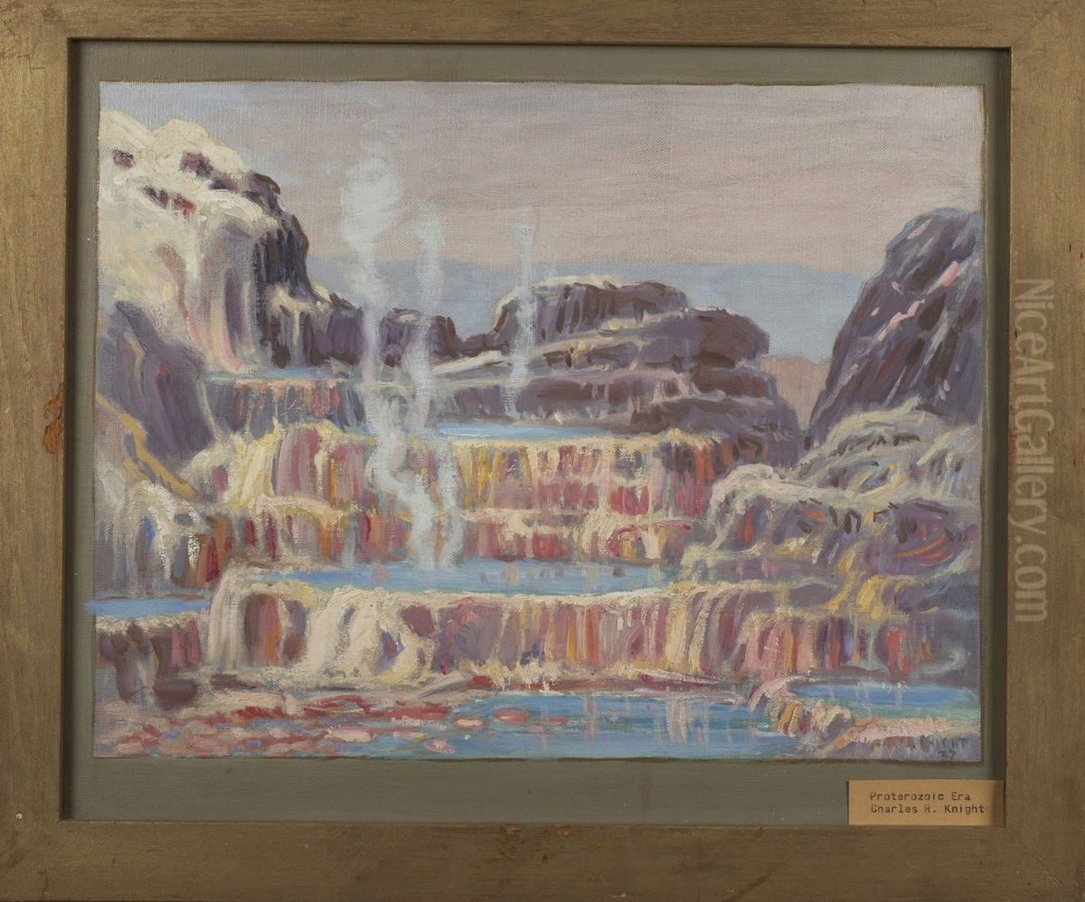 Blue Green Algae Pools Oil Painting by Charles Robert Knight