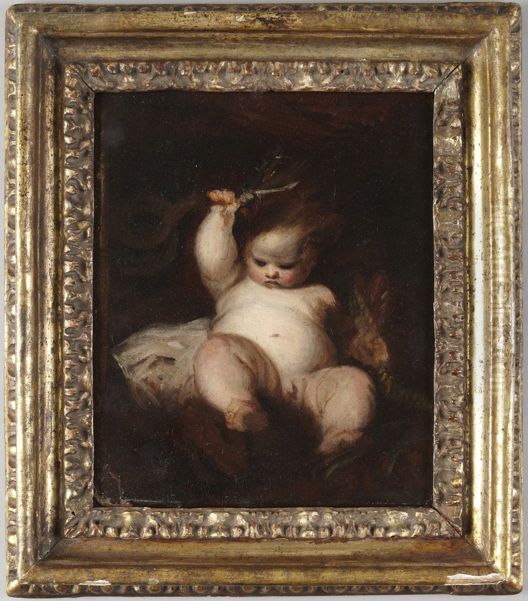 The Infant Hercules Oil Painting by Of Sir Joshua Reynolds