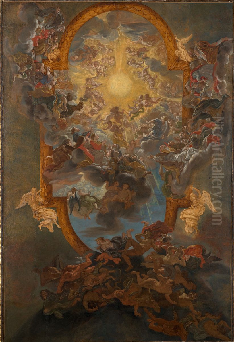 The Triumph of the Name of Jesus Oil Painting by Giovanni Battista Gaulli