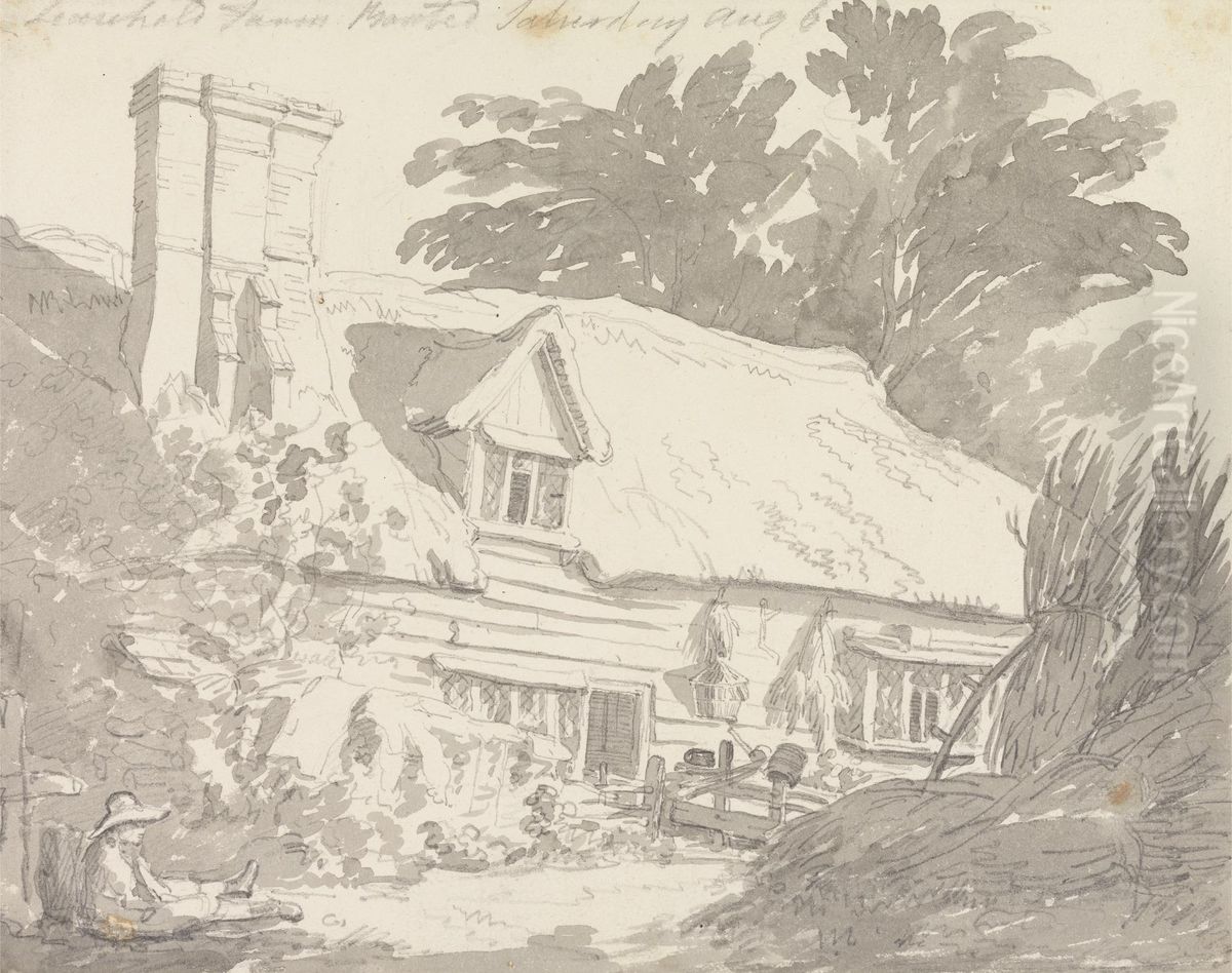 Leasehold Farm Boxted Oil Painting by Sir George Beaumont, 7th Baronet