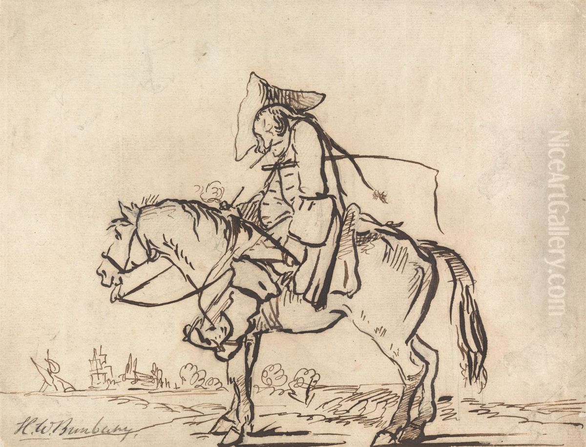 The Broken Pipe Oil Painting by Henry Bunbury