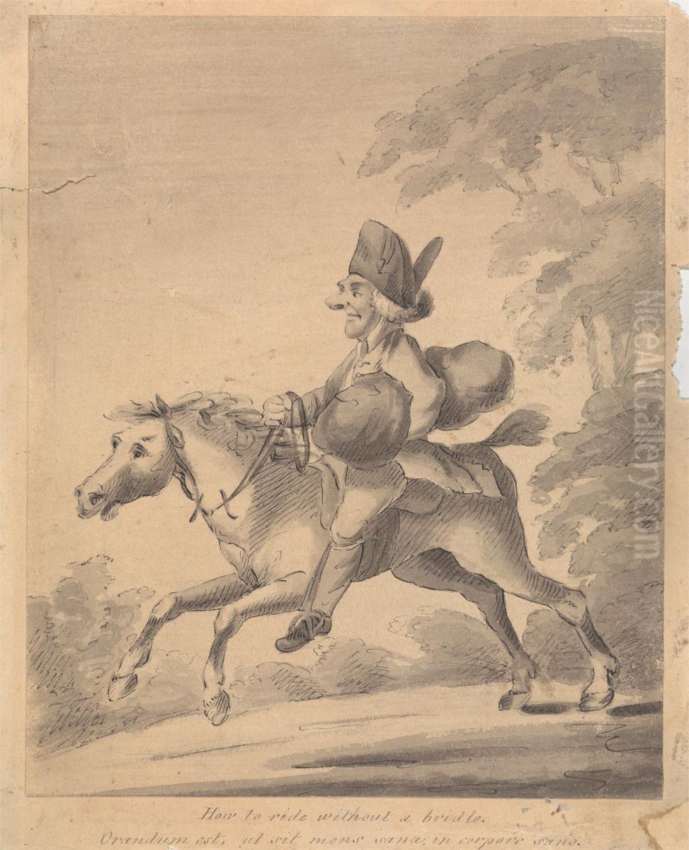 How to Ride without a Bridle Oil Painting by Henry Bunbury