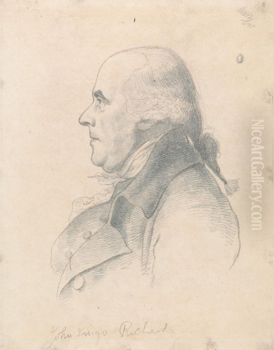 John Inigo Richards Oil Painting by William Daniell RA