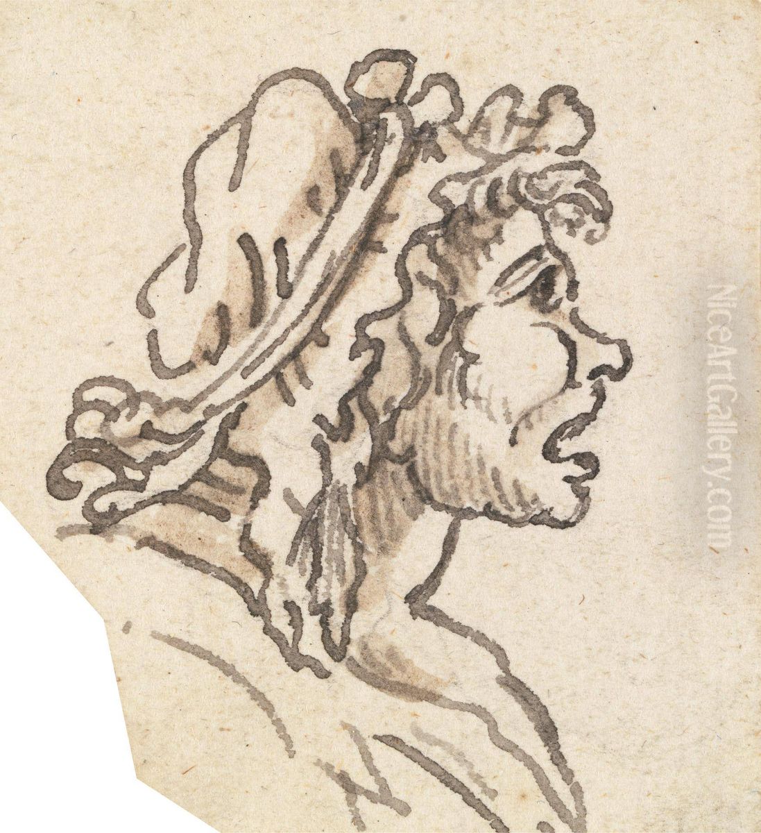 Grotesque Female Head Oil Painting by William Hogarth