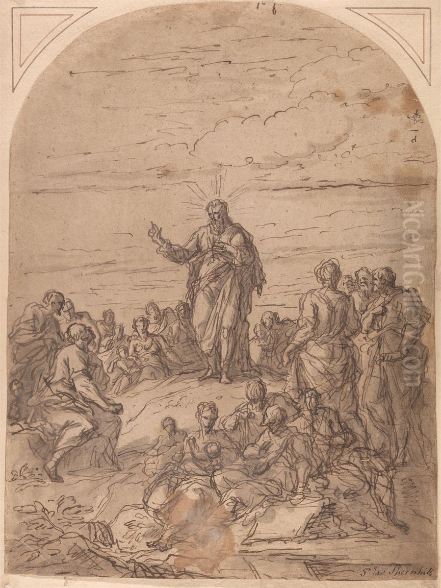 The Sermon on the Mount Oil Painting by James Thornhill