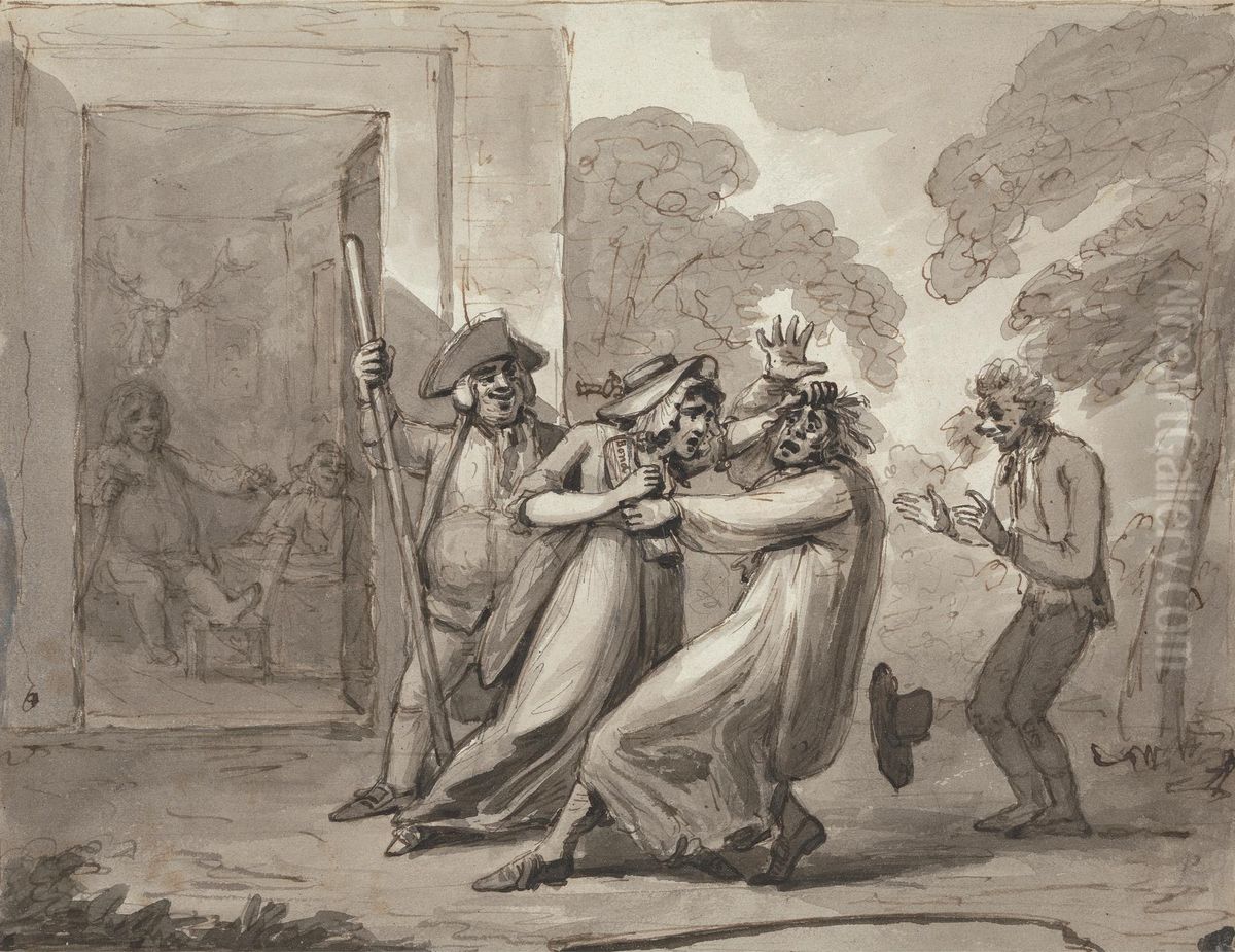 The Struggles of Virtue Oil Painting by Samuel Collings