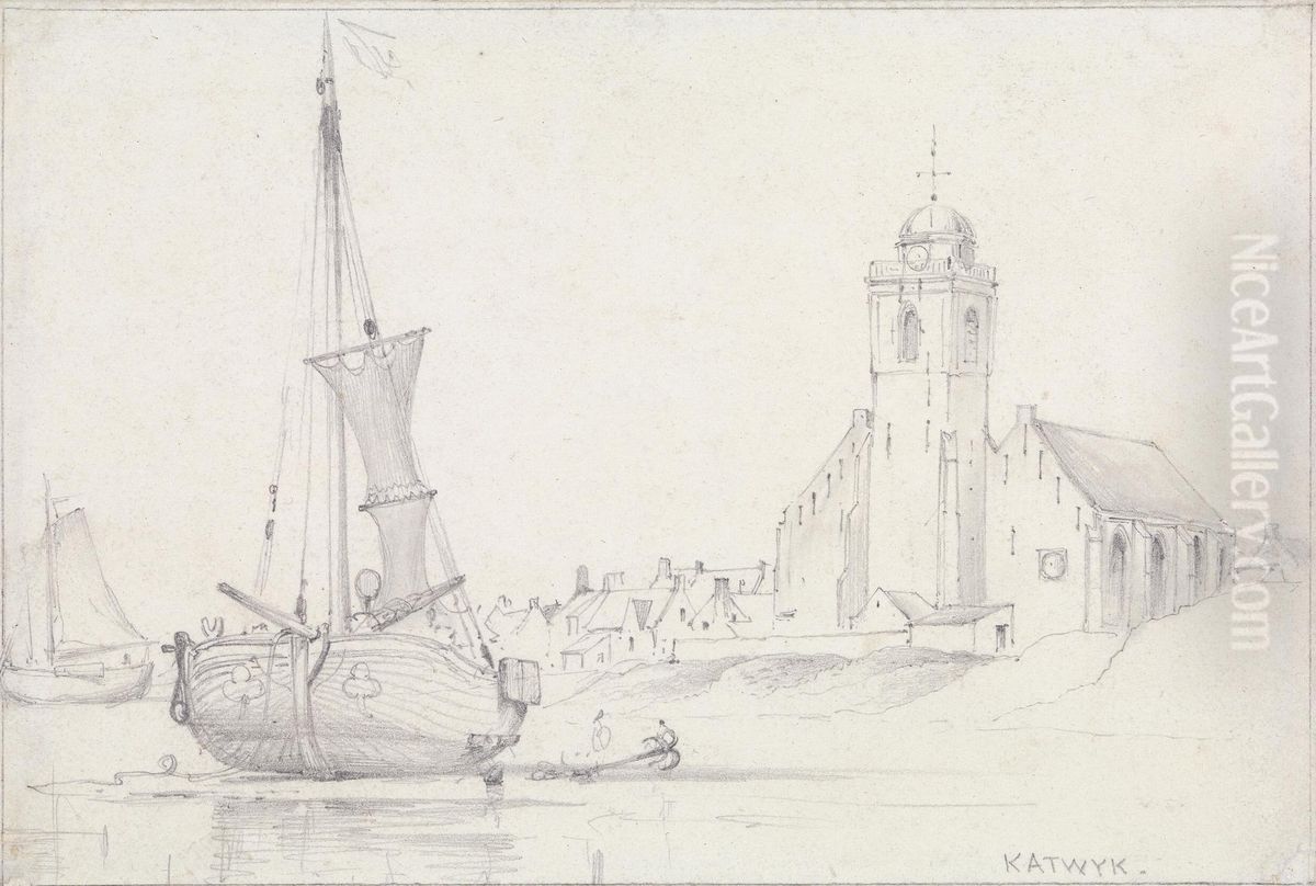 Katwyk Oil Painting by Edward William Cooke