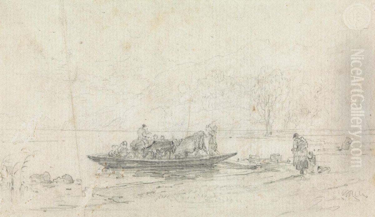 The Ferry Oil Painting by Francis Danby