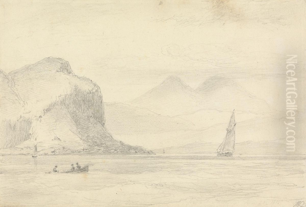 From Loch Creran, Pass of Jura Oil Painting by William Daniell RA