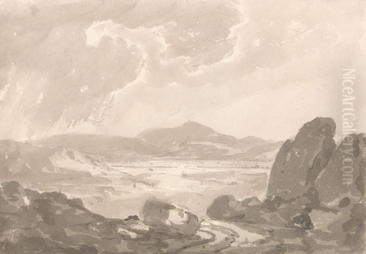 View over Valley Oil Painting by Sir George Beaumont, 7th Baronet