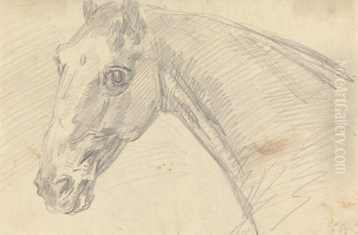 Head and Neck of a Horse Oil Painting by Sawrey Gilpin