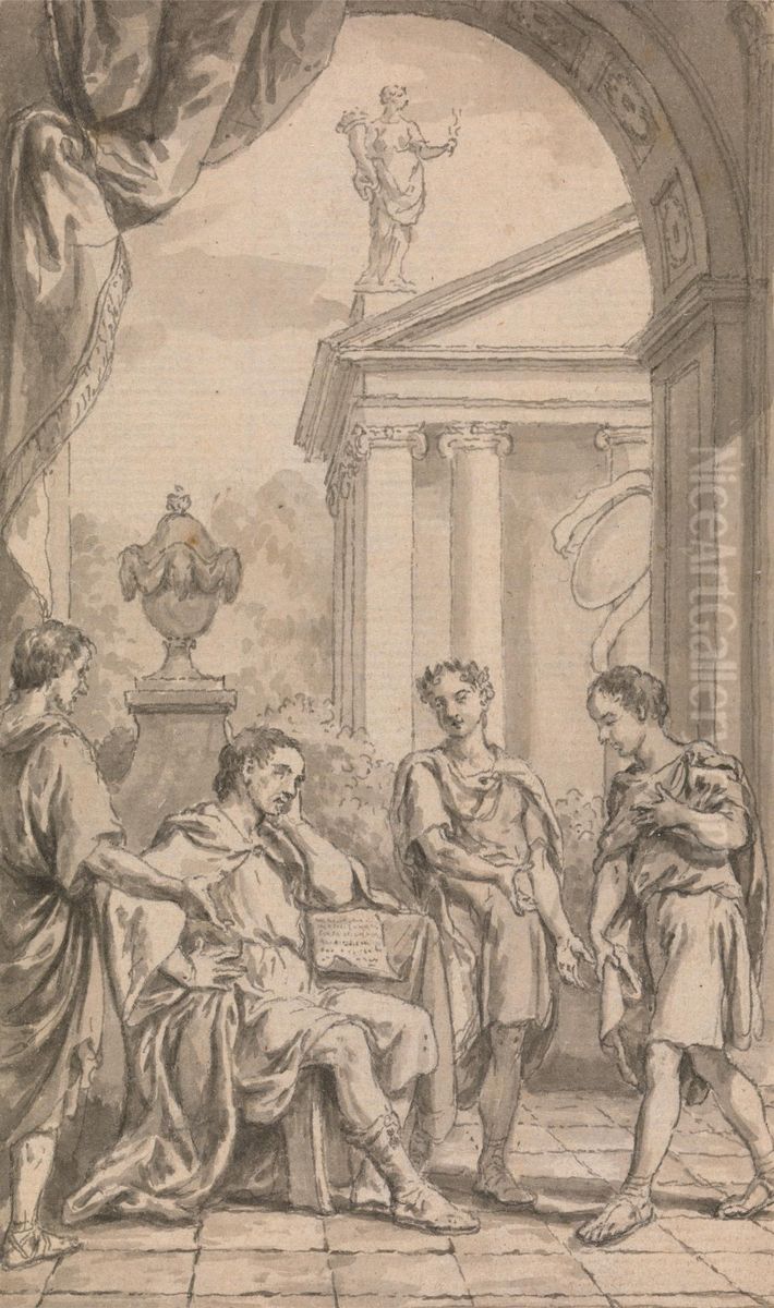 Messengers Before an Emperor Oil Painting by Francis Hayman