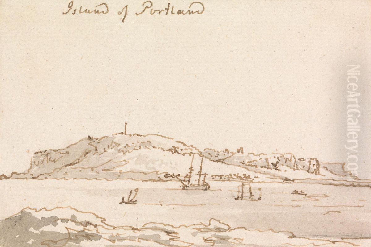 The Island of Portland Oil Painting by Philip James de Loutherbourg