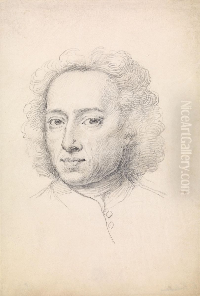 Alexander Pope Oil Painting by Jonathan Richardson