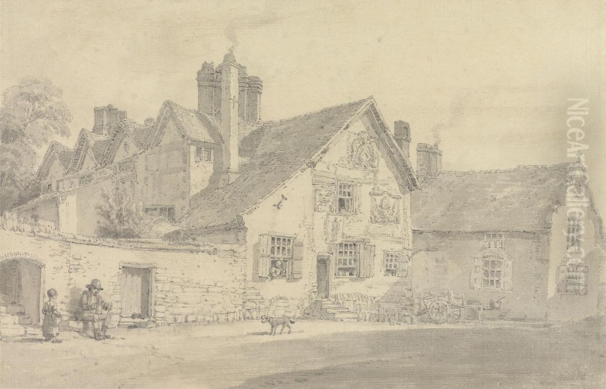 Kentish Street Scene Oil Painting by William Alexander