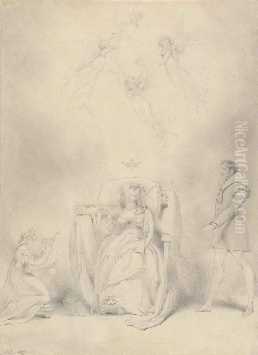 Queen Katherine's Dream Oil Painting by George Henry Harlow