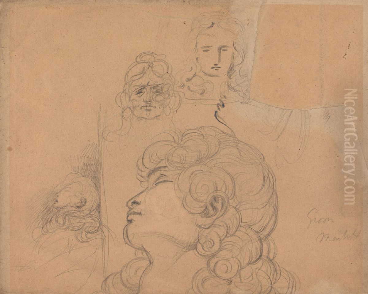 Sketches for a Scene from 'Macbeth' Oil Painting by Benjamin Haydon