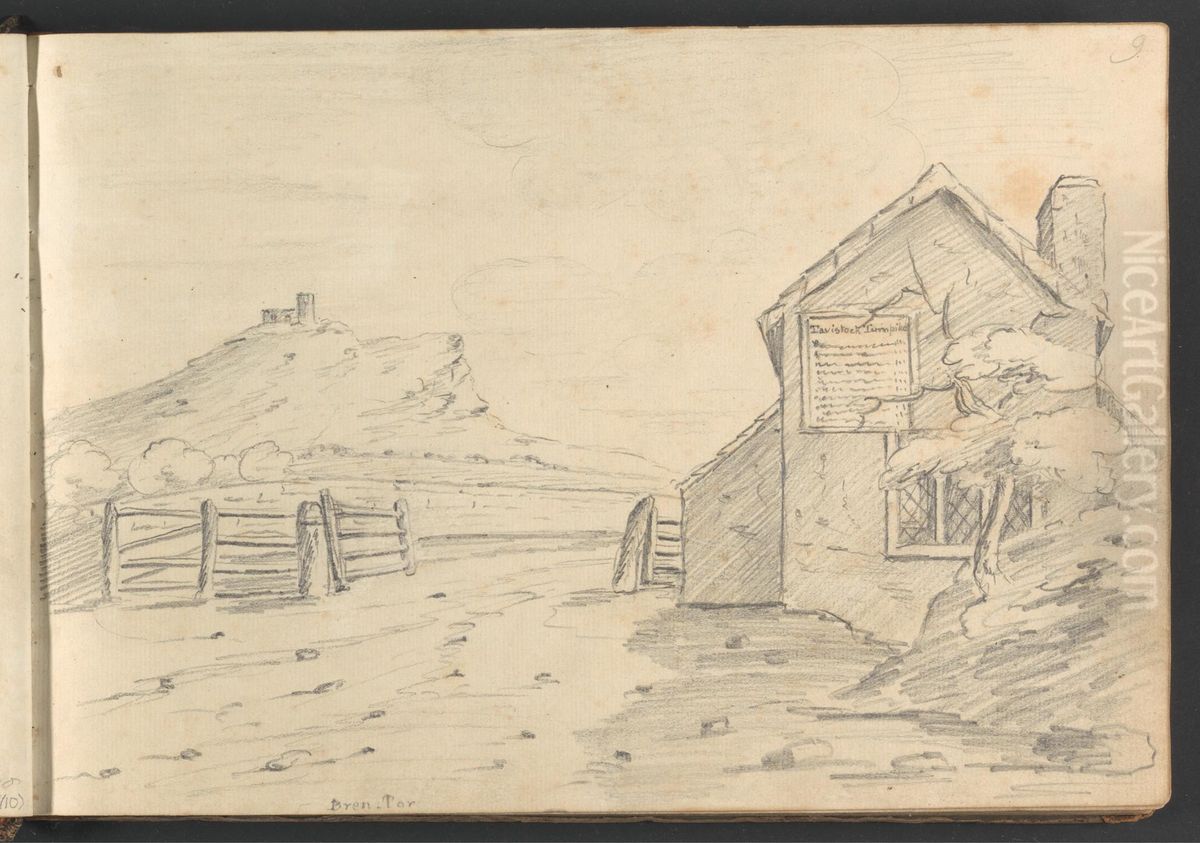 Brent Tor Oil Painting by William Brockedon