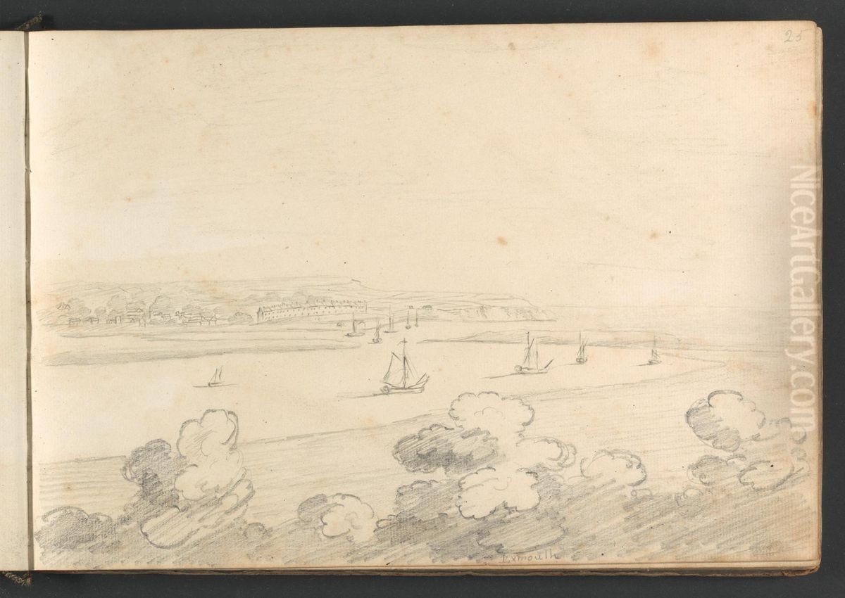 Exmouth Oil Painting by William Brockedon