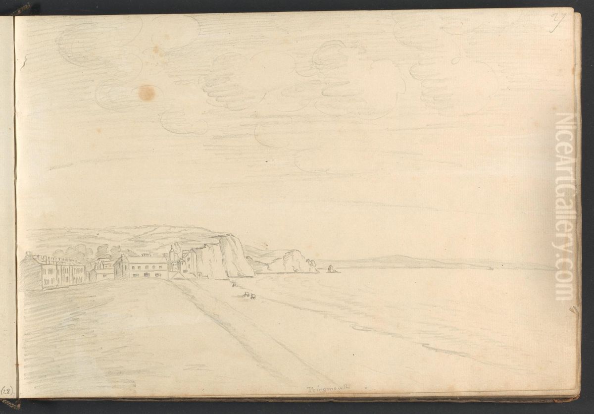 Teignmouth Oil Painting by William Brockedon