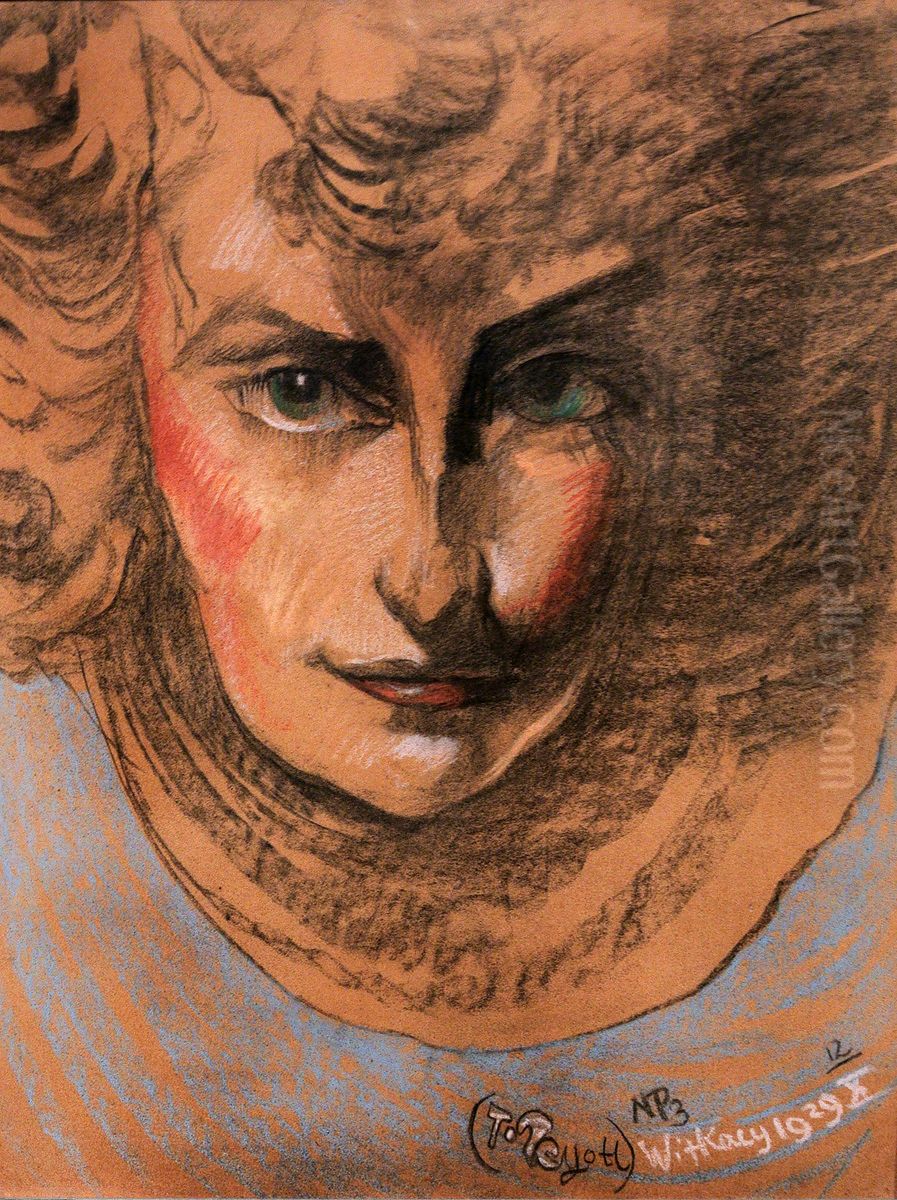 Portrait of Nena Stachurska Oil Painting by Stanislaw Ignacy Witkiewicz (Witkacy)