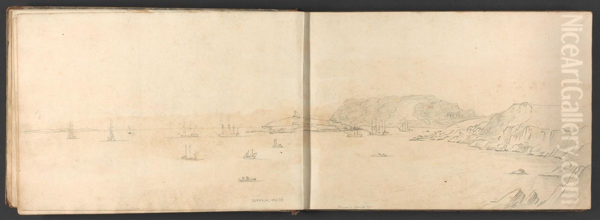 Plymouth Sound Oil Painting by William Brockedon