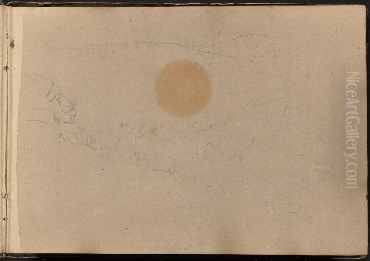 Sketch of a Landscape Oil Painting by William Brockedon