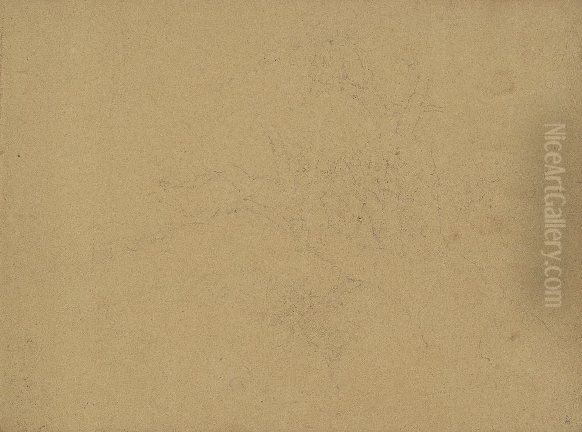 Large Tree Oil Painting by William Brockedon