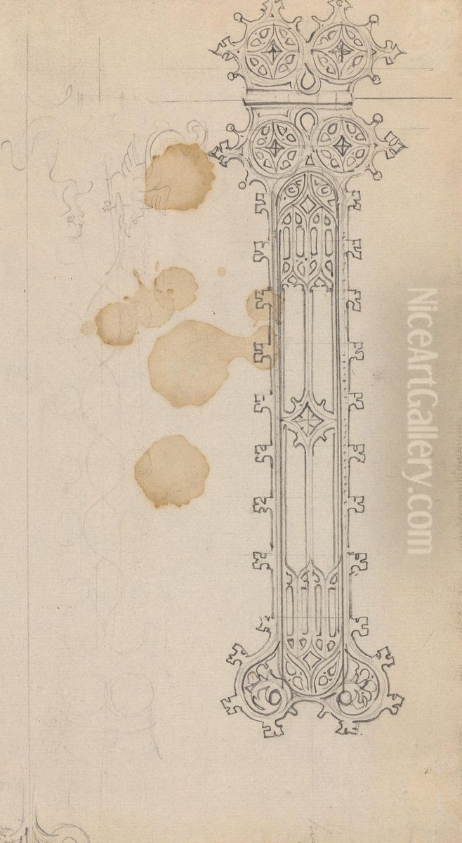 Designs for Gothic Ornamentation Oil Painting by Augustus Pugin