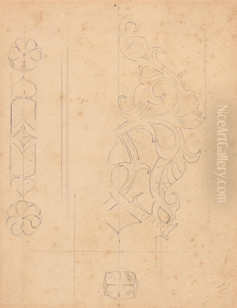 Designs for Gothic Ornamentation Oil Painting by Augustus Pugin