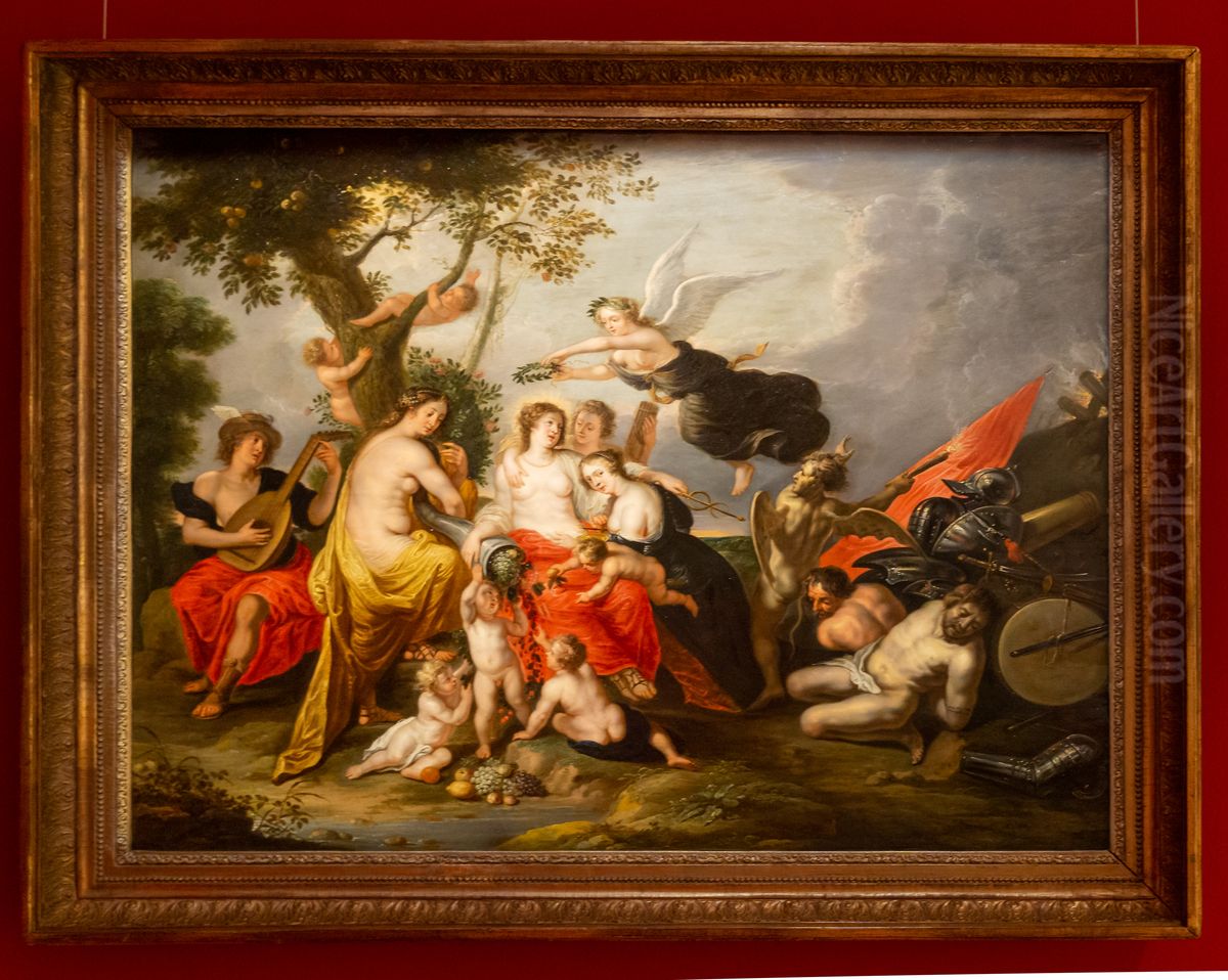 Frieden und Krieg Oil Painting by Antoon Willemsens