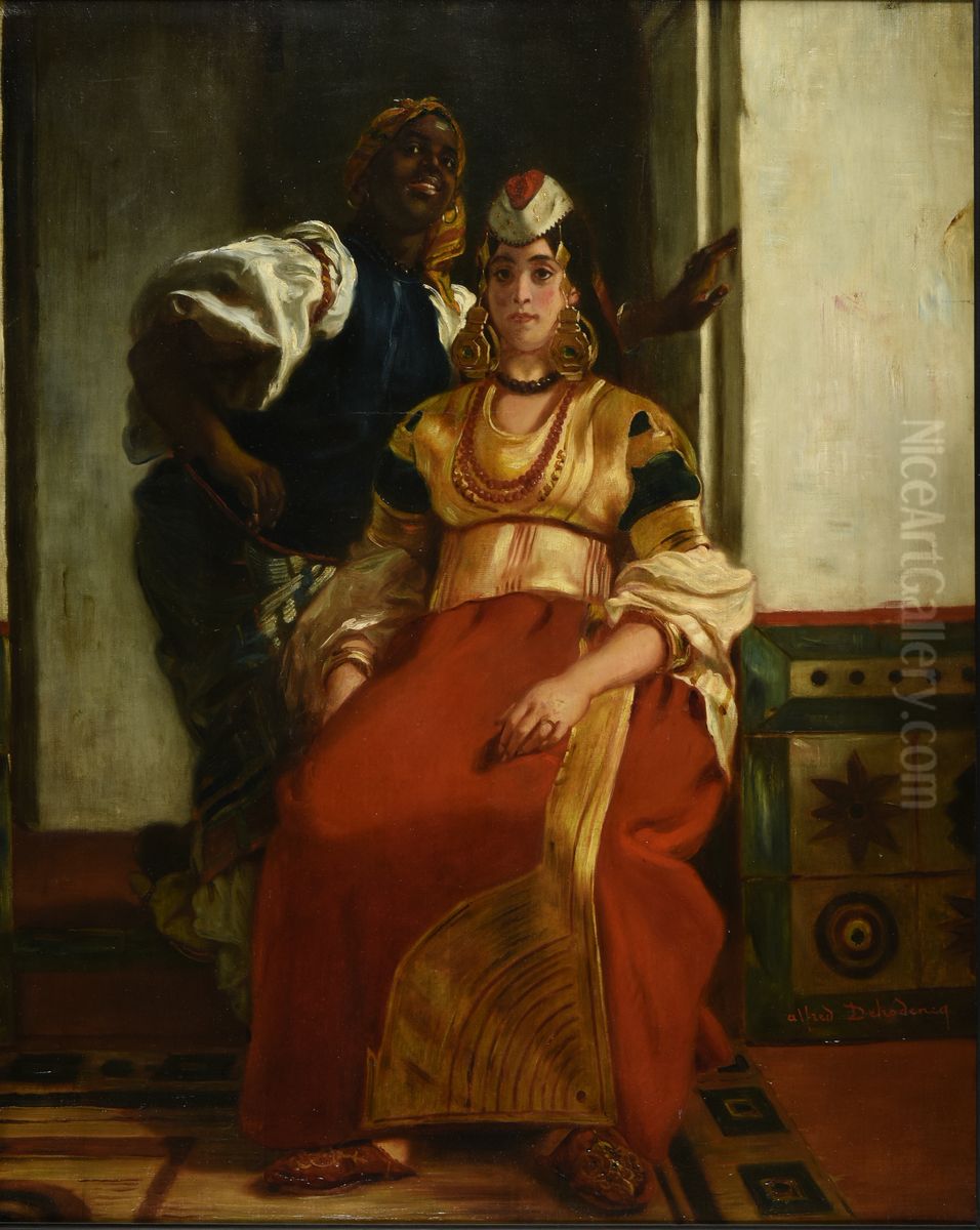 Mariee juive au Maroc Oil Painting by Alfred Dehodencq