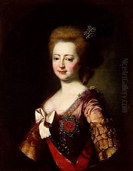 Portrait de la tsarine Marie Feodorowna Oil Painting by Johann Baptist von Lampi the Elder