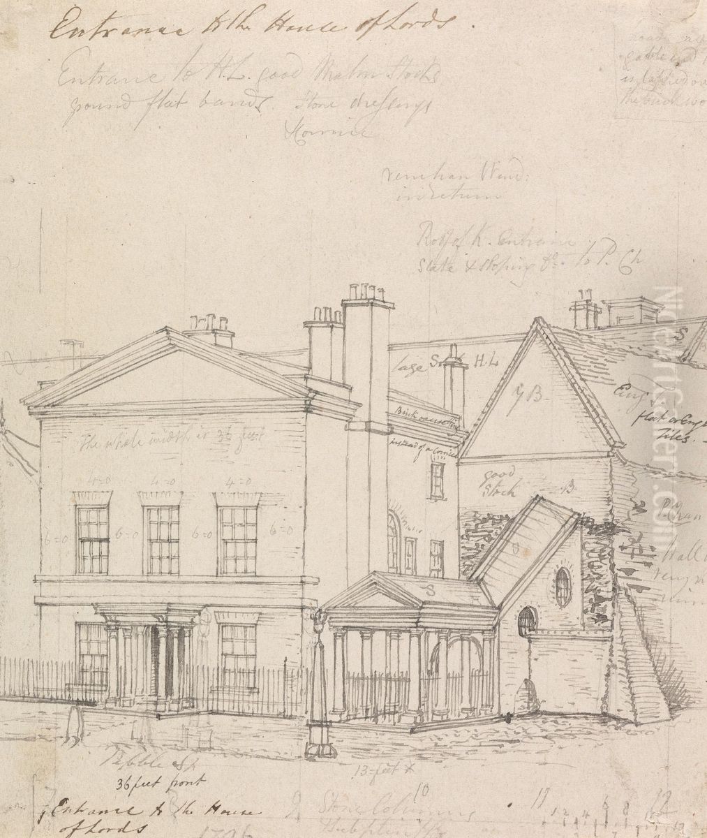 Entrance to the House of Lords Oil Painting by William Capon