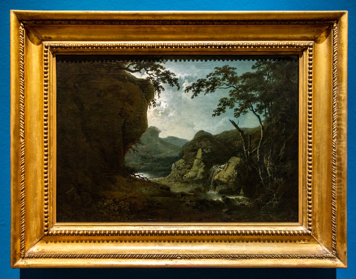 Dovedale by Moonlight Oil Painting by Joseph Wright of Derby