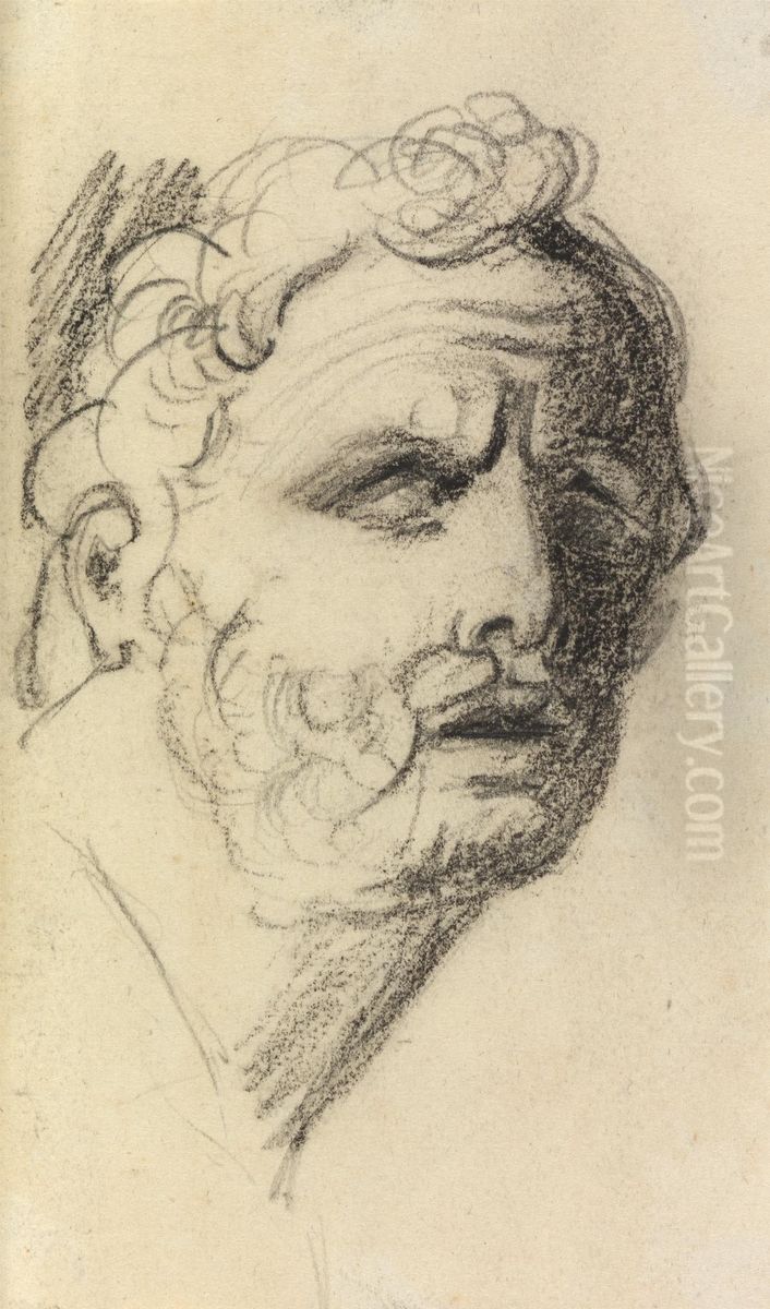 Portrait Study of a Man Oil Painting by Benjamin Haydon