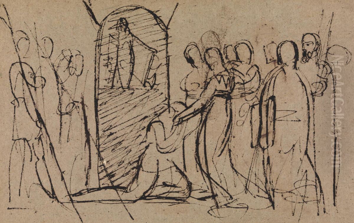 Study of Mary, Queen of Scots, Going to Execution Oil Painting by Benjamin Haydon